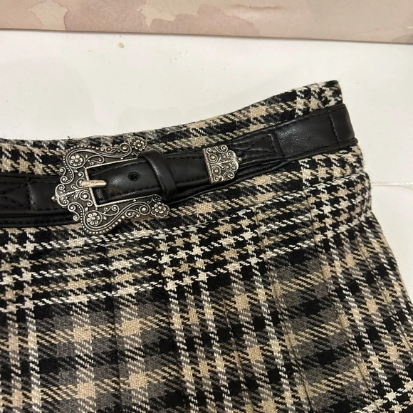 The Kooples Black and White Plaid Skirt - Picture 5 of 5